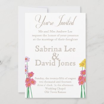 Garden Party Collection Wedding Invitation by Wedding_Trends at Zazzle