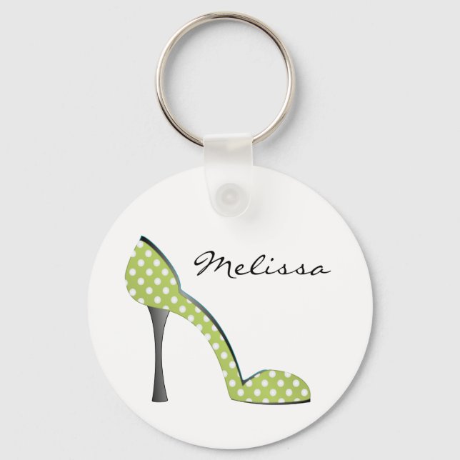 Garden Party Dot Shoe Keychain (Front)