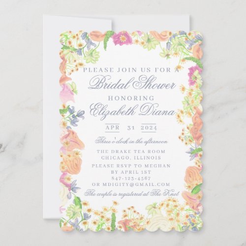Garden Party Floral Bridal Shower Invitation