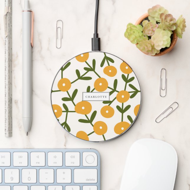 Garden Party Floral Wireless Charger (Desk)