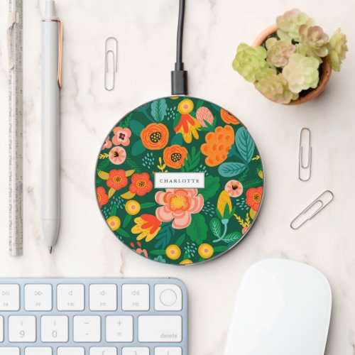 Garden Party Floral Wireless Charger