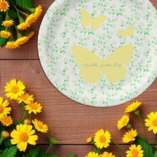 Garden Party Gender Neutral Baby Shower Paper Plates