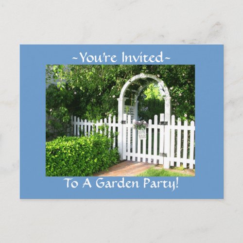 Garden Party Invitation Postcards