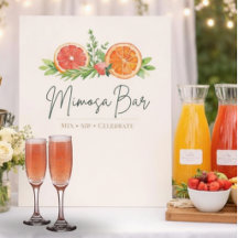 Garden Party Mimosa Bar Brunch Sign