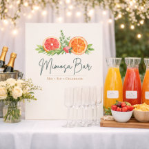 Garden Party Mimosa Bar Brunch Sign