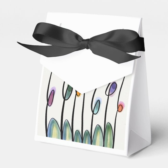 Garden party or garden wedding favor boxes (Front Side)