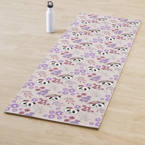 Garden Party Pandas _ 1000Pandas by Amanda Roos Yoga Mat