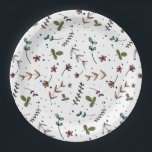 Garden Party Paper Plates<br><div class="desc">This elegant and modern customizable plate featuring a botanical theme in green,  blue,  coral and pink will delight your party guests. Part of the Garden Party collection from Parcel Studios. Perfect for birthday parties,  bridal showers and more.</div>