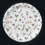 Garden Party Paper Plates<br><div class="desc">This elegant and modern customizable plate featuring a botanical theme in green,  blue,  coral and pink will delight your party guests. Part of the Garden Party collection from Parcel Studios. Perfect for birthday parties,  bridal showers and more.</div>