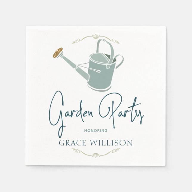 Garden Party Personalized Napkins (Front)