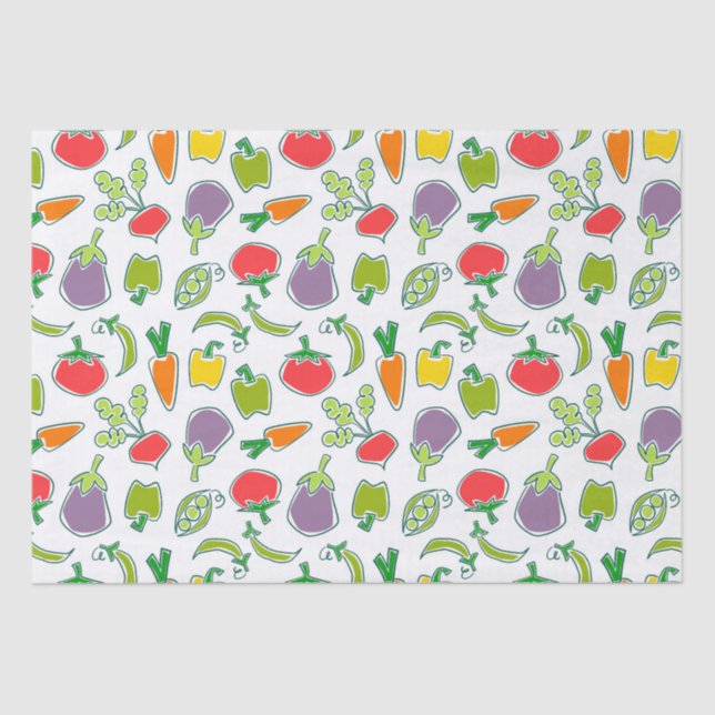 Garden Party Veggies Tissue Paper (Front)