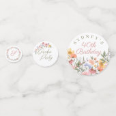 Garden Party Watercolor Wildflower Floral Birthday Confetti (Fronts)