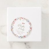 Garden Party Watercolor Wildflower Floral Birthday Favor Tags (In Situ)