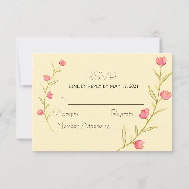 Garden Party Wedding RSVP Card (Front)