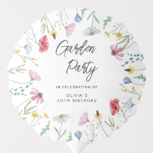 Garden Party Wildflowers Birthday Balloon
