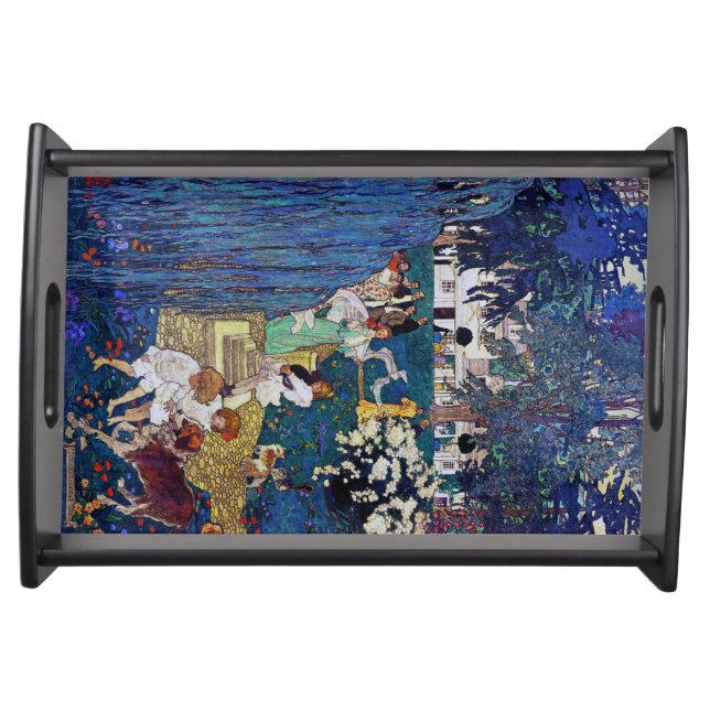 Garden Party with Dog & Cat, Jessie Willcox Smith Serving Tray (Front)