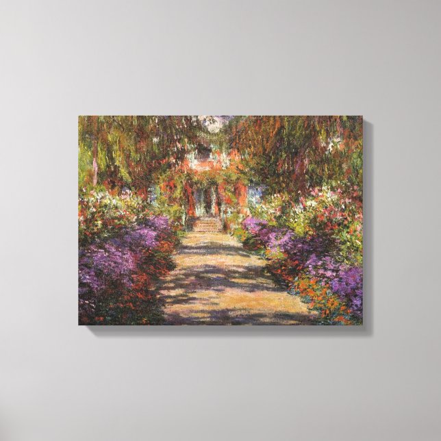 Garden Path At Giverny 1902 By Claude Monet Canvas Print (Front)