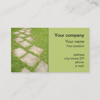 "garden Path" Business Card by madelaide at Zazzle
