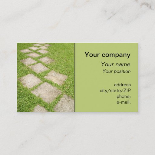 Customizable "Garden path" business card