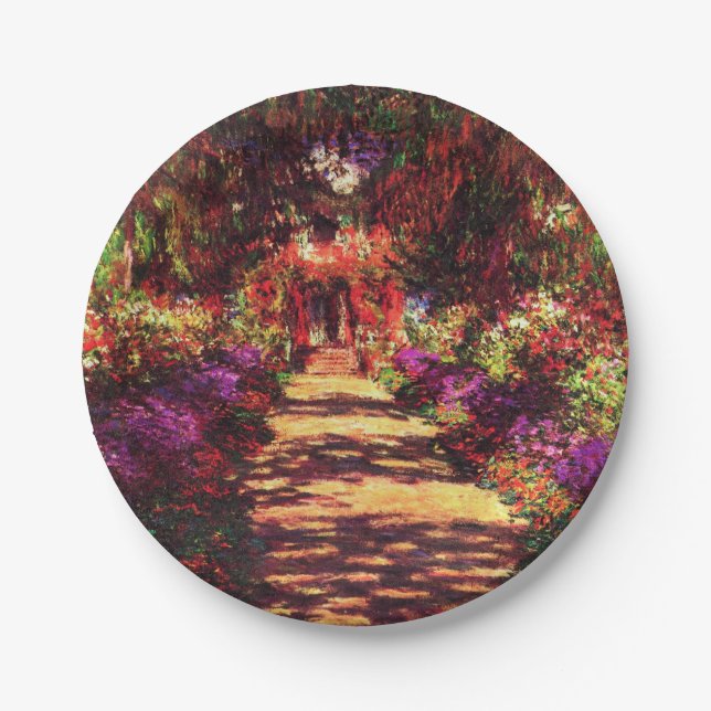 Garden Path by Claude Monet Paper Plates (Front)