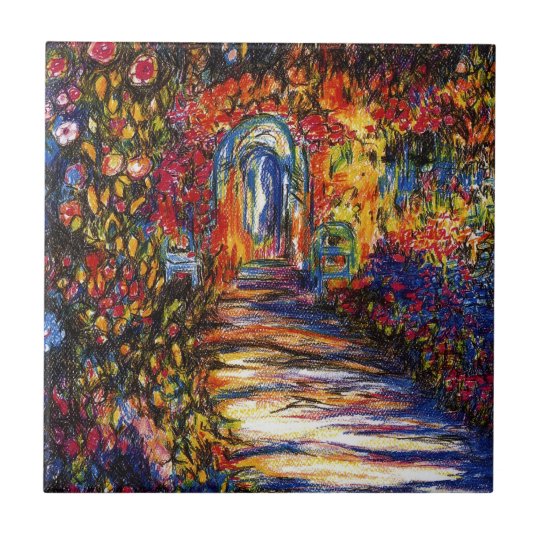 Garden Path Ceramic Tile | Zazzle.com