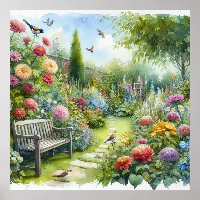 Garden Path Landscape 8 Poster (Front)