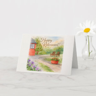 Garden Path Retirement Card   Luxe Design