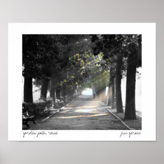 garden path, rome poster
