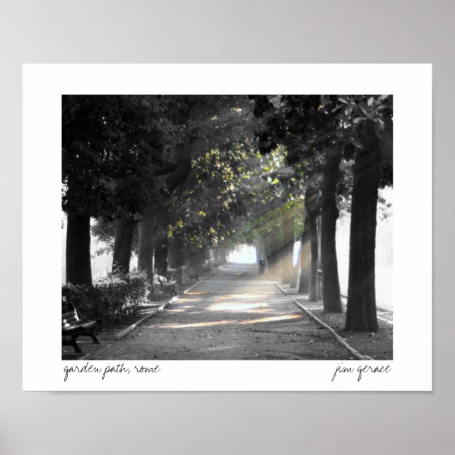 garden path, rome poster (Front)