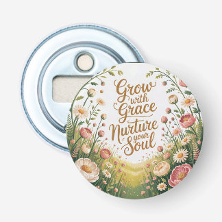 Garden Path Scene Grow With Grace Quote Bottle Opener
