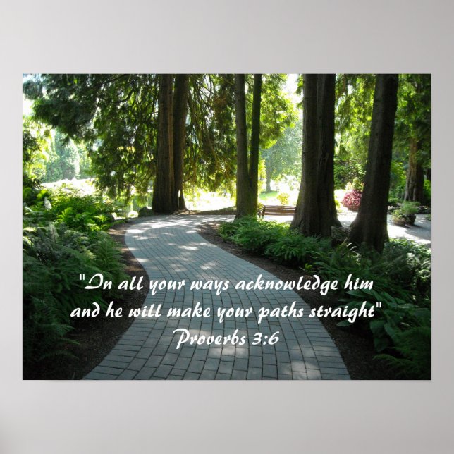 Garden Path Scripture Verse Poster (Front)