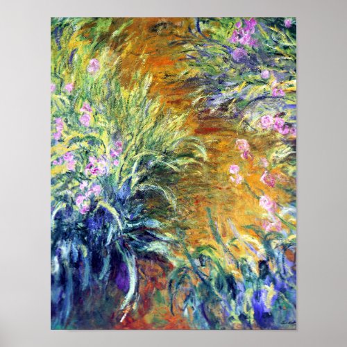 Garden Path Through the Iris by Monet Poster