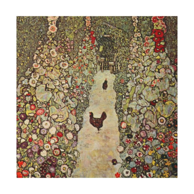Garden Path w Chickens, Gustav Klimt, Art Nouveau (Front)