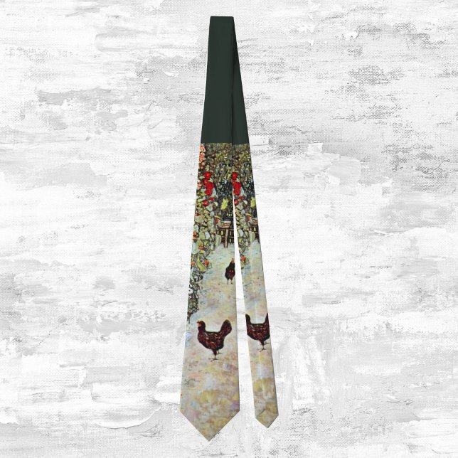 Garden Path w Chickens, Gustav Klimt, Art Nouveau Neck Tie (Creator Uploaded)