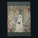 Garden Path w Chickens, Gustav Klimt, Art Nouveau Towel<br><div class="desc">Garden Path with Chickens (1916) by Gustav Klimt is a vintage Victorian Era Symbolism fine art painting. A nature scene with chickens in the backyard flower garden on a farm. About the artist: Gustav Klimt (1862-1918) was an Austrian Symbolist painter and one of the most prominent members of the Vienna...</div>