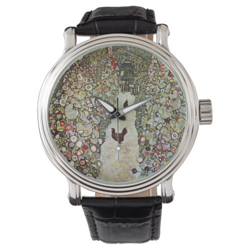 Garden Path w Chickens Gustav Klimt Art Nouveau Watch