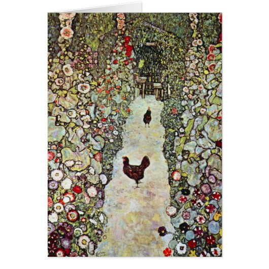 Garden Path with Chickens by Gustav Klimt (Front)