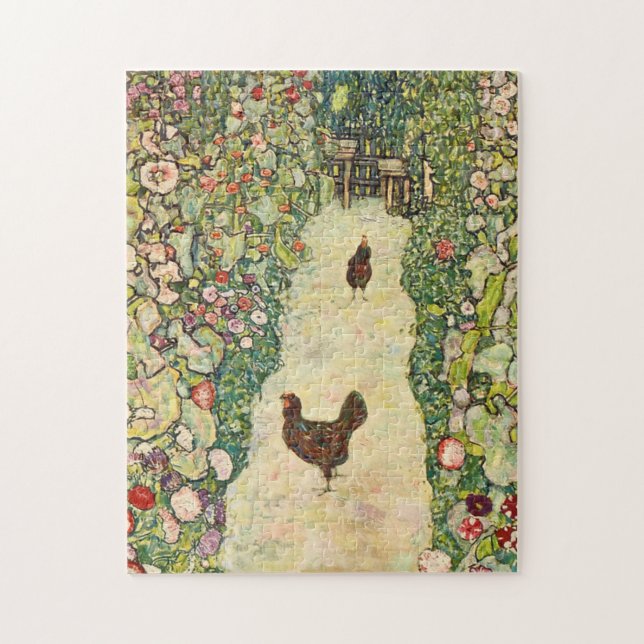 Garden Path with Chickens by Gustav Klimt Jigsaw Puzzle (Vertical)