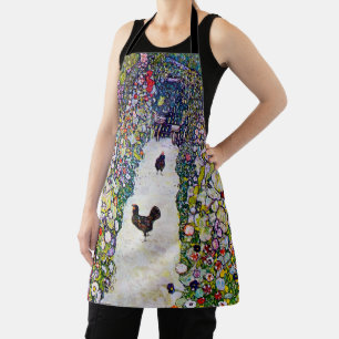 Garden Path with Chickens, Gustav Klimt Apron