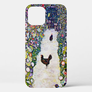 Garden Path with Chickens, Gustav Klimt iPhone 12 Case