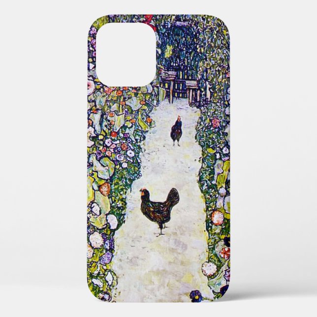 Garden Path with Chickens, Gustav Klimt Case-Mate iPhone Case (Back)