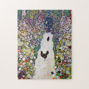 Garden Path with Chickens, Gustav Klimt Jigsaw Puzzle