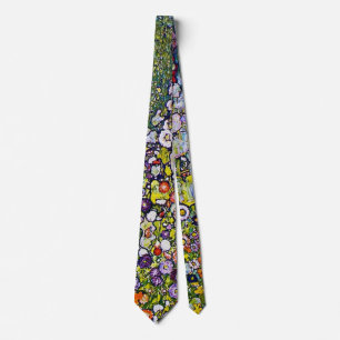 Garden Path with Chickens, Gustav Klimt Neck Tie