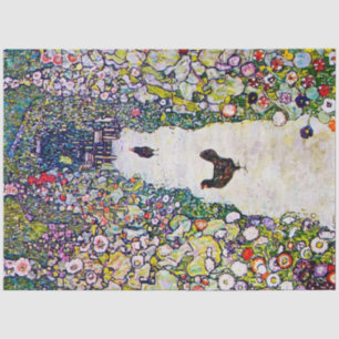Garden Path with Chickens, Gustav Klimt Tissue Paper