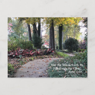 Garden Pathway Religious Script Postcard