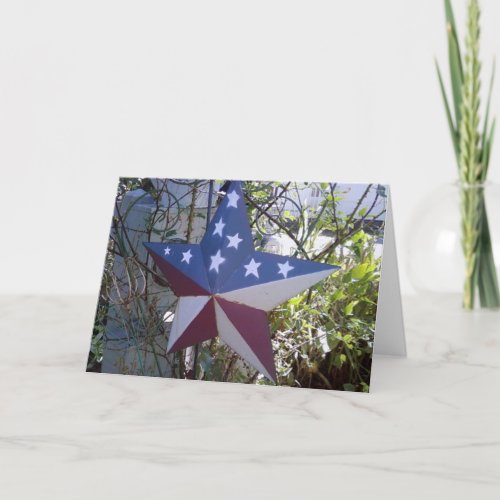 GARDEN PATRIOTIC STAR CARD