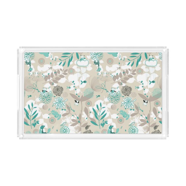 Garden Pattern Acrylic Tray (Front)
