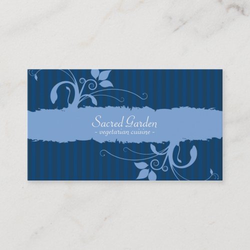 Garden Pattern - Blue Business Card