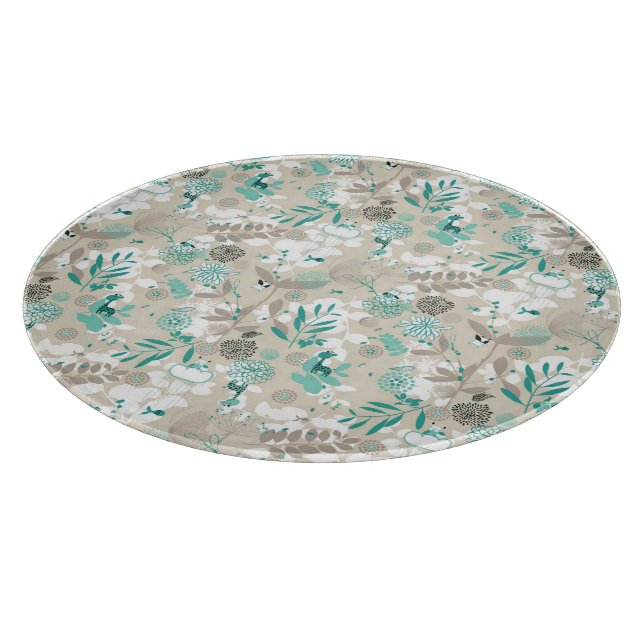 Garden Pattern Cutting Board (Corner)