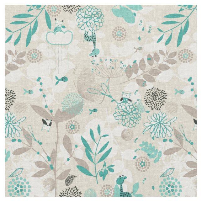 Garden Pattern Fabric (Close Up)